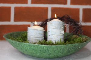 große nachhaltige Dekoschale in grün