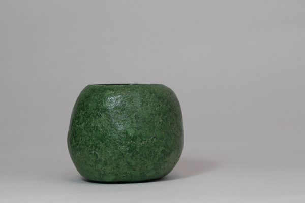 upcycling Vase, grün und niedrig